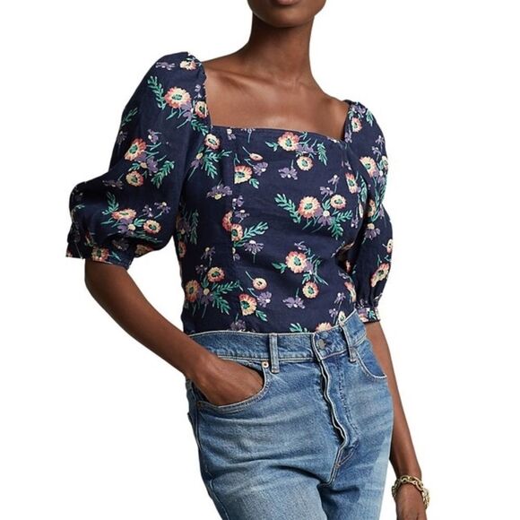 NEW POLO RALPH LAUREN FLORAL BLOUSE - size 2 - Picture 3 of 7